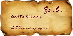 Zsuffa Orsolya névjegykártya